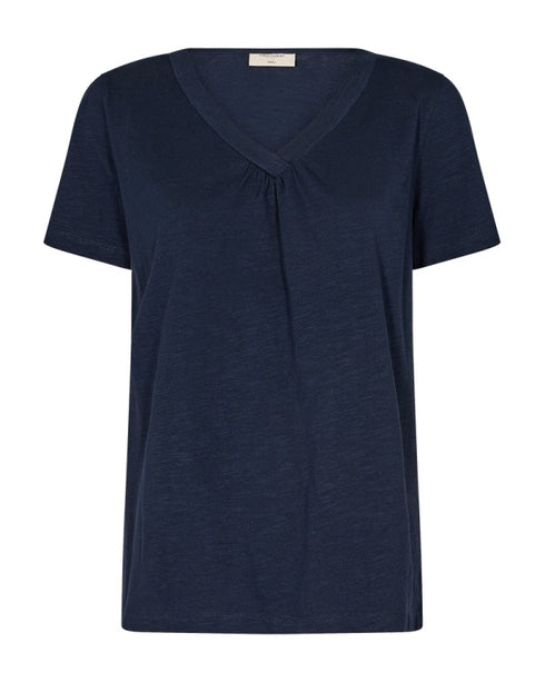 FreeQuent FQSABINA-V-SS-TWIST Short Sleeve Top 120494